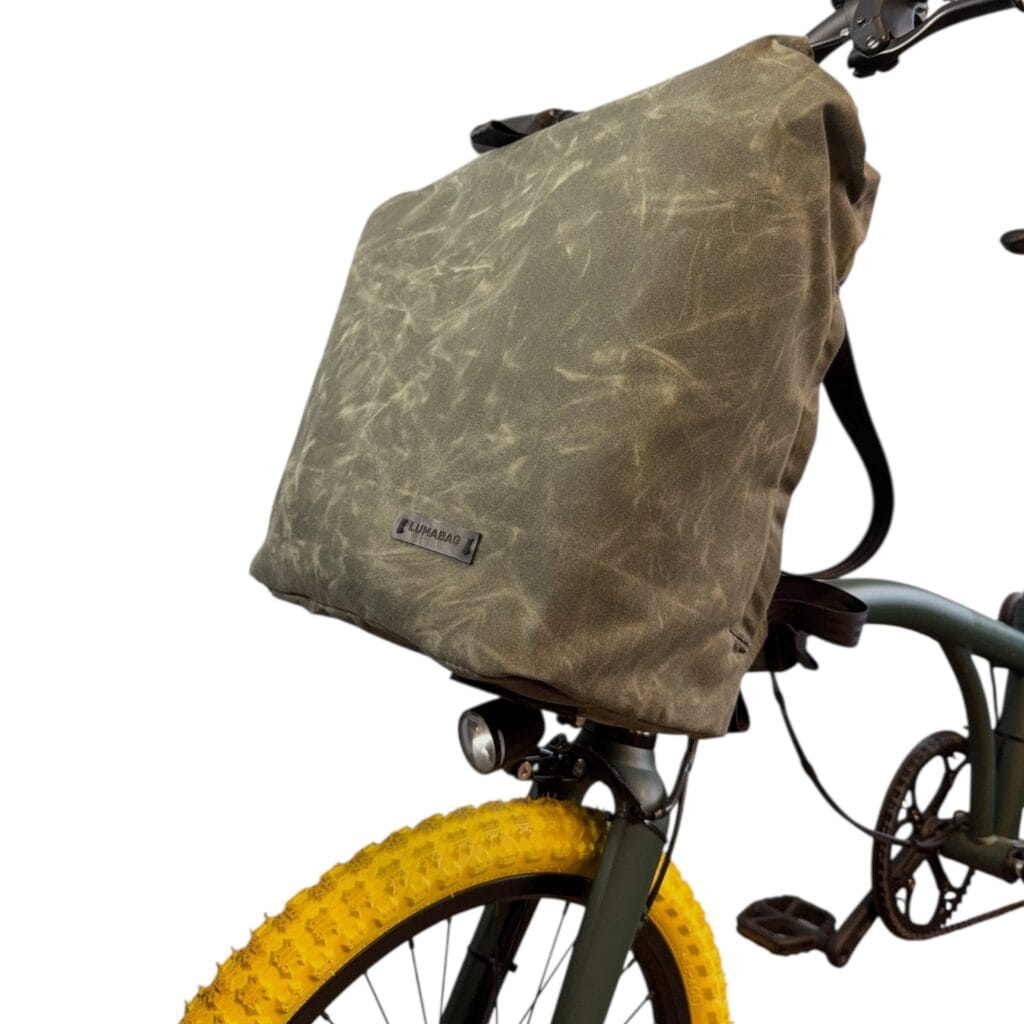 Backpack for brompton bike otter green