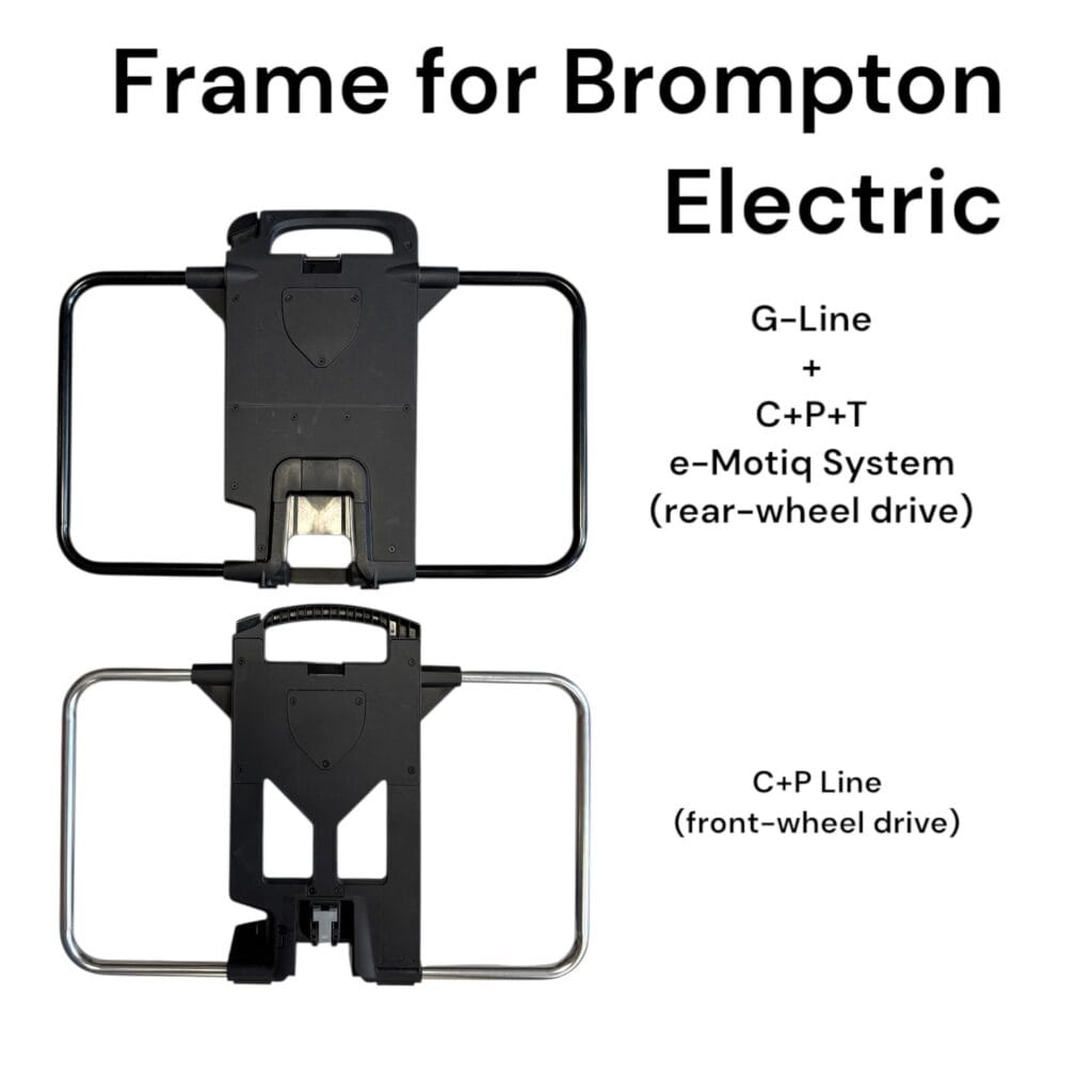 Frame overview for the Brompton Electric: G Line and C+P Line
