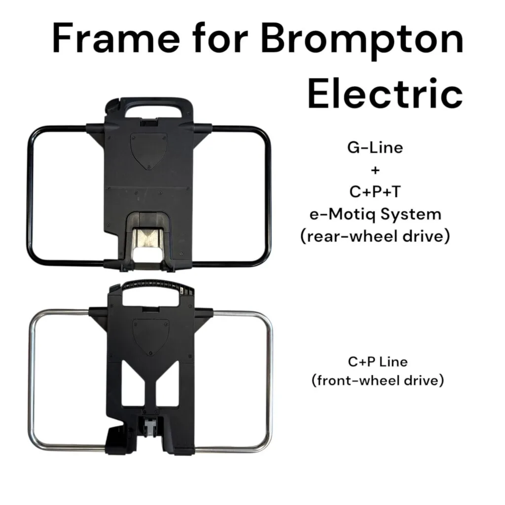 Rahmen-Übersicht für das Brompton Electric: G-Line und C+P Line